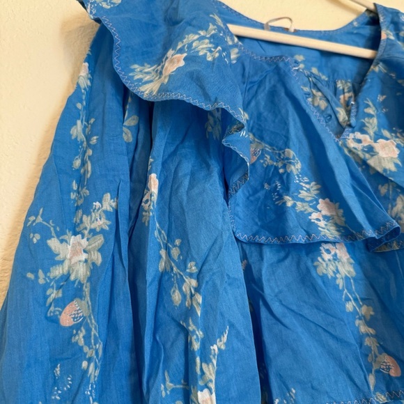 NWOT Free People Camilla Printed Blouse Cropped Top - Picture 6 of 12